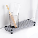 Maxbell Water Absorbent Pad Sponge Holder Rack Mat Nonslip Organizer Sink Drying Mat Gray