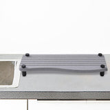 Maxbell Water Absorbent Pad Sponge Holder Rack Mat Nonslip Organizer Sink Drying Mat Gray