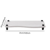 Maxbell Water Absorbent Pad Sponge Holder Rack Mat Nonslip Organizer Sink Drying Mat White