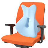 Maxbell Back Lumbar Support Cushion Trendy for Working Chin and Neck Support Driving Blue