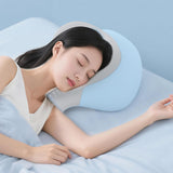 Maxbell Back Lumbar Support Cushion Trendy for Working Chin and Neck Support Driving Blue