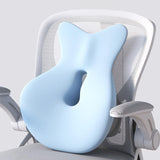 Maxbell Back Lumbar Support Cushion Trendy for Working Chin and Neck Support Driving Blue