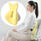 Maxbell Back Lumbar Support Cushion Trendy for Working Chin and Neck Support Driving Yellow