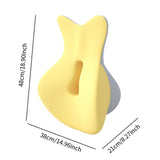 Maxbell Back Lumbar Support Cushion Trendy for Working Chin and Neck Support Driving Yellow