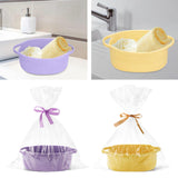 Maxbell Small Woven Basket Pet Toy Basket Home Decor Gift Basket for Storage Wedding Purple