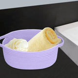 Maxbell Small Woven Basket Pet Toy Basket Home Decor Gift Basket for Storage Wedding Purple