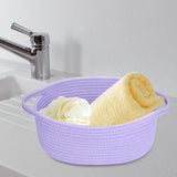 Maxbell Small Woven Basket Pet Toy Basket Home Decor Gift Basket for Storage Wedding Purple
