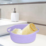 Maxbell Small Woven Basket Pet Toy Basket Home Decor Gift Basket for Storage Wedding Purple