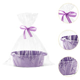 Maxbell Small Woven Basket Pet Toy Basket Home Decor Gift Basket for Storage Wedding Purple