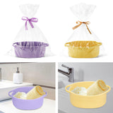 Maxbell Small Woven Basket Pet Toy Basket Home Decor Gift Basket for Storage Wedding Purple