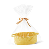 Maxbell Small Woven Basket Pet Toy Basket Home Decor Gift Basket for Storage Wedding Yellow