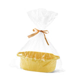 Maxbell Small Woven Basket Pet Toy Basket Home Decor Gift Basket for Storage Wedding Yellow