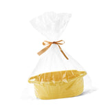 Maxbell Small Woven Basket Pet Toy Basket Home Decor Gift Basket for Storage Wedding Yellow