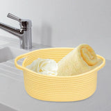 Maxbell Small Woven Basket Pet Toy Basket Home Decor Gift Basket for Storage Wedding Yellow