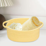 Maxbell Small Woven Basket Pet Toy Basket Home Decor Gift Basket for Storage Wedding Yellow