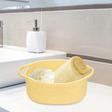 Maxbell Small Woven Basket Pet Toy Basket Home Decor Gift Basket for Storage Wedding Yellow