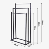 Maxbell Standing Towel Rack 3 Tier Home Towel Shelf for Household Hotel Laundry Room black