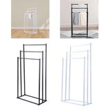 Maxbell Standing Towel Rack 3 Tier Home Towel Shelf for Household Hotel Laundry Room black