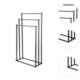 Maxbell Standing Towel Rack 3 Tier Home Towel Shelf for Household Hotel Laundry Room black