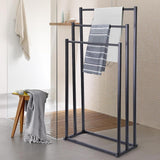 Maxbell Standing Towel Rack 3 Tier Home Towel Shelf for Household Hotel Laundry Room black