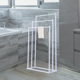Maxbell Standing Towel Rack 3 Tier Home Towel Shelf for Household Hotel Laundry Room white