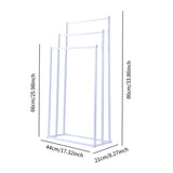 Maxbell Standing Towel Rack 3 Tier Home Towel Shelf for Household Hotel Laundry Room white