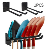 Maxbell Garage Storage Hook Wall Mount Paddle Rack for Tire Garden Tools Canoe black