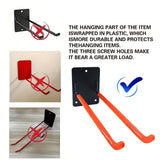 Maxbell Garage Storage Hook Wall Mount Paddle Rack for Tire Garden Tools Canoe black