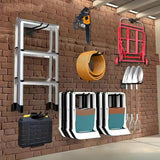Maxbell Garage Storage Hook Wall Mount Paddle Rack for Tire Garden Tools Canoe black