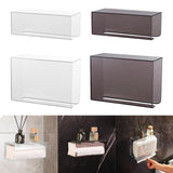 Maxbell Toilet Paper Holder Wall Mounted Stable Organizer for Bathroom Kitchen Hotel White S