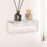 Maxbell Toilet Paper Holder Wall Mounted Stable Organizer for Bathroom Kitchen Hotel White S