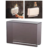 Maxbell Toilet Paper Holder Wall Mounted Stable Organizer for Bathroom Kitchen Hotel Black L