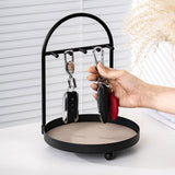 Maxbell Desktop Jewelry Organizer Key Bowl Key Holder for Entryway Cufflinks Entrance Beige