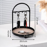 Maxbell Desktop Jewelry Organizer Key Bowl Key Holder for Entryway Cufflinks Entrance Beige