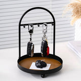 Maxbell Desktop Jewelry Organizer Key Bowl Key Holder for Entryway Cufflinks Entrance Brown