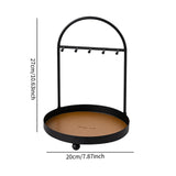 Maxbell Desktop Jewelry Organizer Key Bowl Key Holder for Entryway Cufflinks Entrance Brown