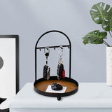 Maxbell Desktop Jewelry Organizer Key Bowl Key Holder for Entryway Cufflinks Entrance Brown