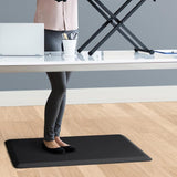 Maxbell Kitchen Mat Non Slip Comfort Decorative Kitchen Rug for Workshop Sink Office Black S