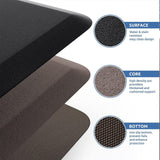 Maxbell Kitchen Mat Non Slip Comfort Decorative Kitchen Rug for Workshop Sink Office Gray S