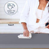 Maxbell Kitchen Mat Non Slip Comfort Decorative Kitchen Rug for Workshop Sink Office Gray M