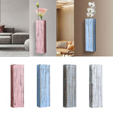Maxbell Wood Wall Planter for Indoor Plants Artificial Flower Plants Wooden Vase Pink