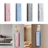 Maxbell Wood Wall Planter for Indoor Plants Artificial Flower Plants Wooden Vase Pink