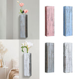 Maxbell Wood Wall Planter for Indoor Plants Artificial Flower Plants Wooden Vase Pink