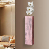 Maxbell Wood Wall Planter for Indoor Plants Artificial Flower Plants Wooden Vase Pink