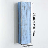 Maxbell Wood Wall Planter for Indoor Plants Artificial Flower Plants Wooden Vase Blue