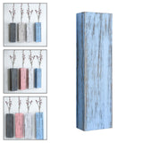 Maxbell Wood Wall Planter for Indoor Plants Artificial Flower Plants Wooden Vase Blue
