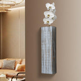Maxbell Wood Wall Planter for Indoor Plants Artificial Flower Plants Wooden Vase Grey