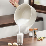Maxbell Milk Pan Anti Scale Handle Cookware Infant Breakfast Pot for Apartment Kitchen 16cm With Glass Lid