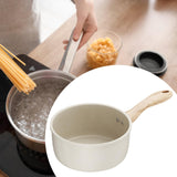 Maxbell Milk Pan Anti Scale Handle Cookware Infant Breakfast Pot for Apartment Kitchen 16cm With Steamer