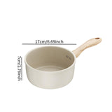 Maxbell Milk Pan Anti Scale Handle Cookware Infant Breakfast Pot for Apartment Kitchen 16cm No Lid